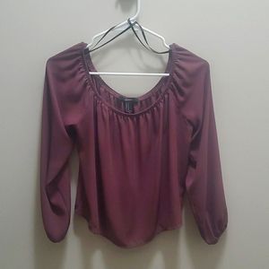 Off shoulder crop top. Lightly worn.